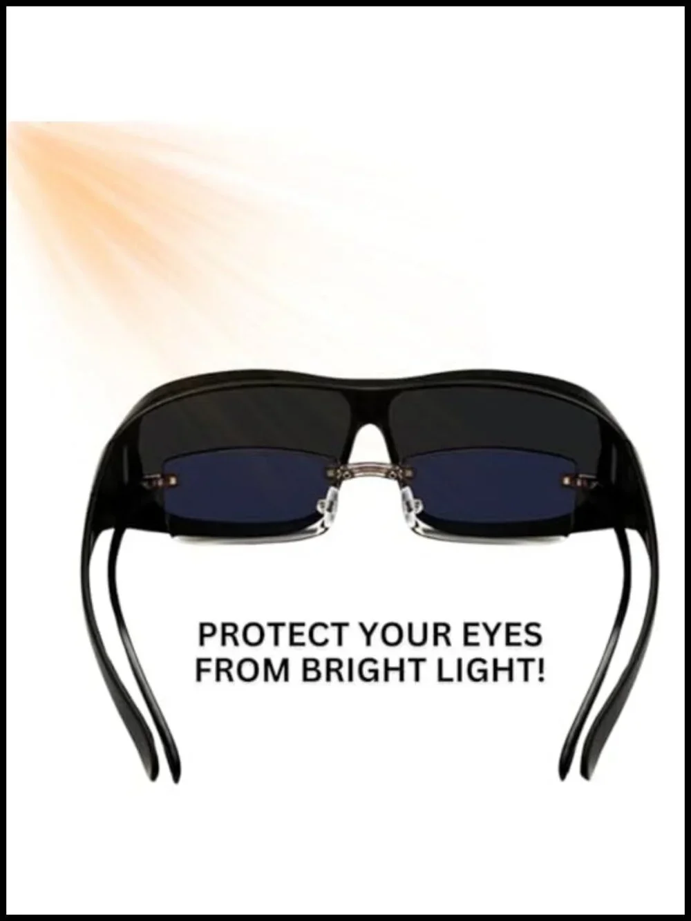 Fit Over Sunglasses UV400 Protection Round Frame Spring Hinge